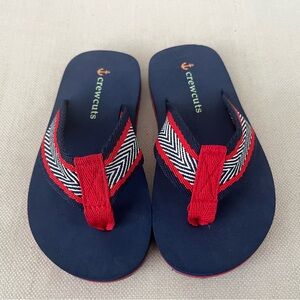 Crewcuts Kids Flip Flops in Navy and Red